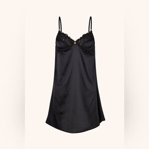 NWT GOOSEBERRY INTIMATES MANHATTAN BLACK SLIP DRESS SMALL